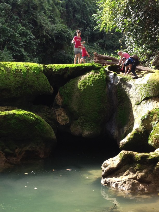 The water was diverted so no falls to see...but more climbing was possible.