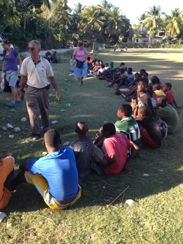 These boys love "Mr. Tim!"
