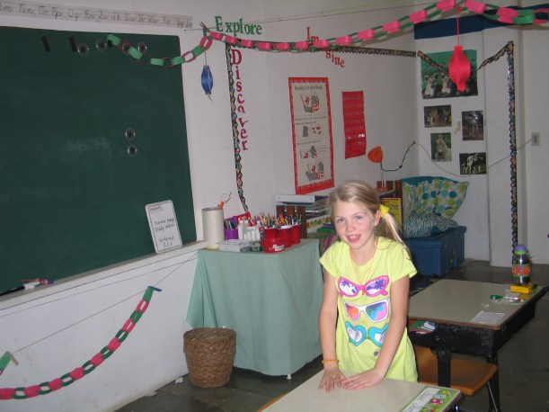 Grace is now in the 2nd grade where she joins a class of seven girls and one boy!