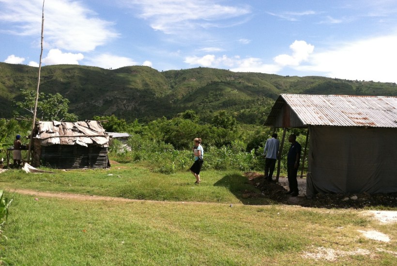 They pointed out that many students for this school walked five miles over the distant hills to attend!
