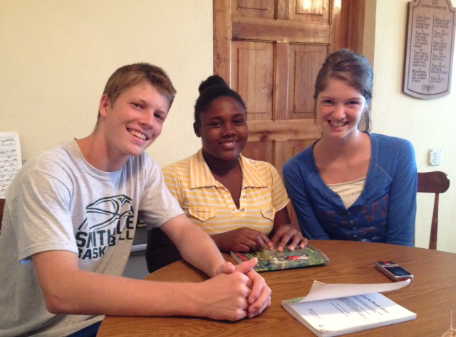 Mamis teaches both Grant and Trinity one on one.