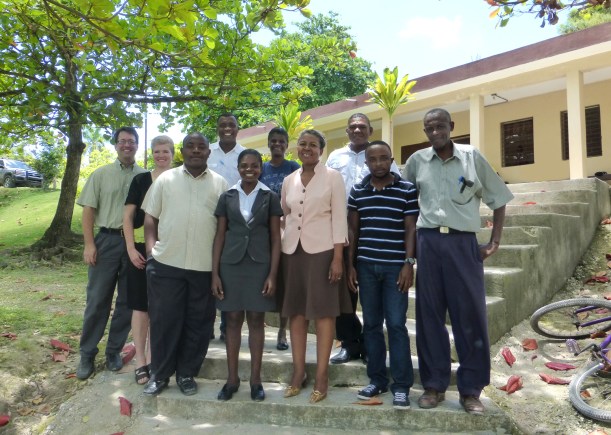 The staff of the MEBSH Child Care department in Haiti. We have found them to be such lovely people!