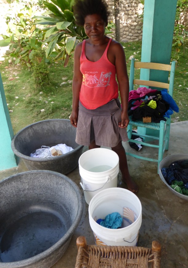 Right after breakfast, laundry started in full swing!