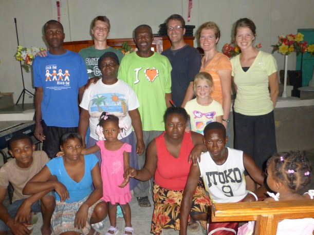 The Pastor and some of his extended family. We never could figure out who everyone was exactly!