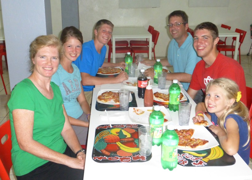 Here we are (once again) at the only place we eat out, The Hot Spot! They serve pizza and hamburgers as well as many other good things at good prices!