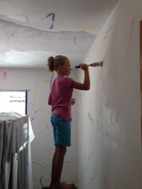 Painting is much more interesting when it is your own room!