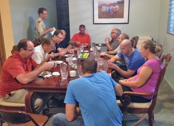 Enjoying a group of men who came on a "vision" team this week. Mandy and Susie have been cooking up a storm and we all love it!