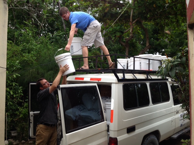 We have been getting experience delivering rice and beans to the four local schools that serve lunch!