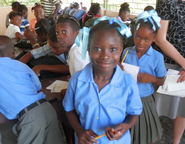 The desks and benches have been absolutely filled some days with kids writing letters!
