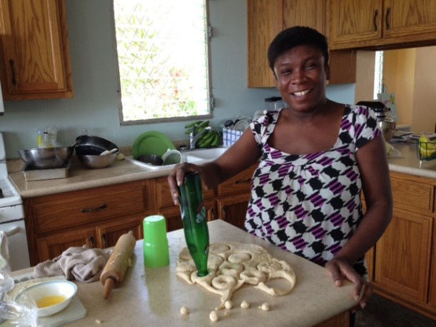 How do you make doughnuts in Haiti without a doughnut press?