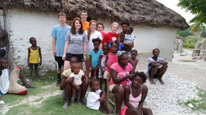 Stopping to visit some families while hiking!