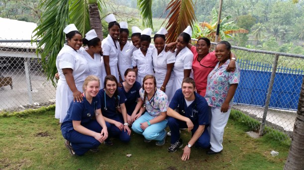 The team assisted the nursing staff four mornings and had a great time!