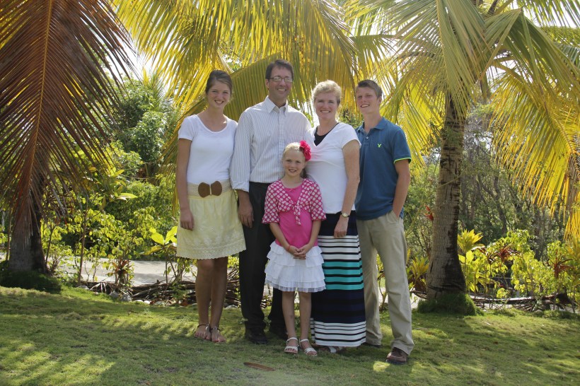 Here we are standing on a hill so Trinity looks very tall and Grant looks very short! :)