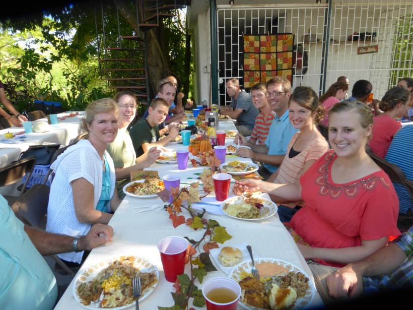 We enjoyed a Thanksgiving dinner with over 120 other missionaries who were all far from their families.