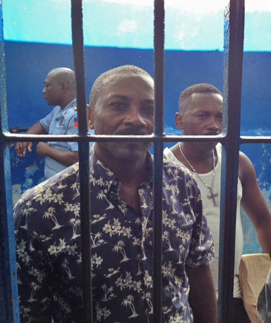 We got the opportunity to take some food and share the gospel with this prison inmate (Dinold's uncle). It was extremely hot in there!