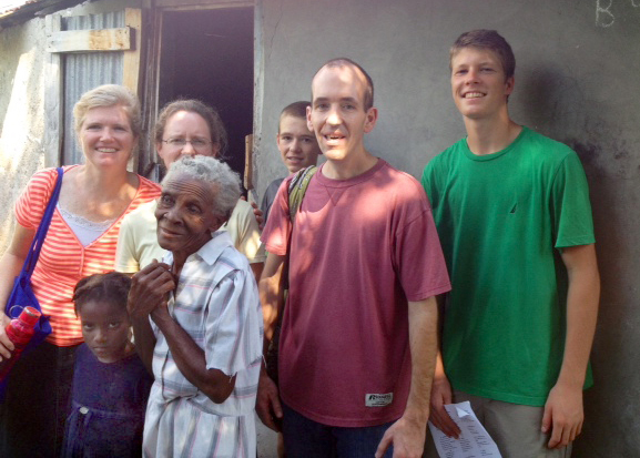 Visiting needy families and sharing food and hope with them was a special time spent together.