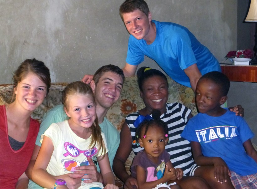 Taking gifts to our cook's family on Christmas Day1