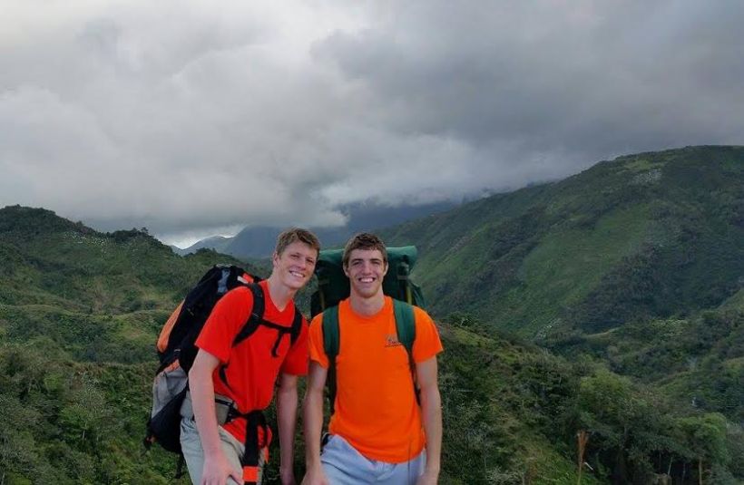 Hiking with Grant and other friends on the flanks of Mt. Makaya.