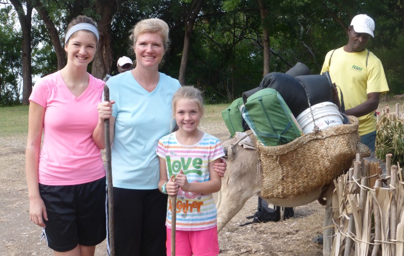 Getting ready for the mother/daughter hike.