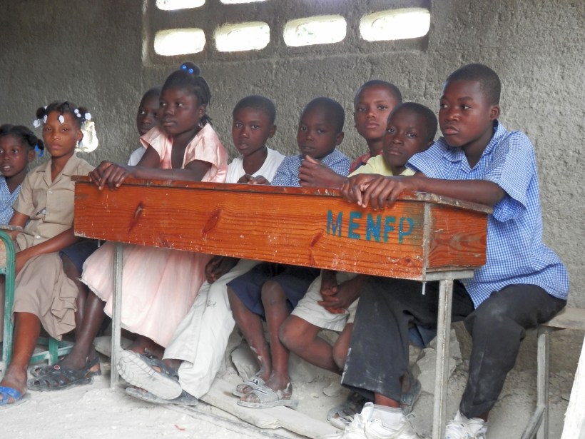 As is usually the case, many more desks are needed in remote schools.