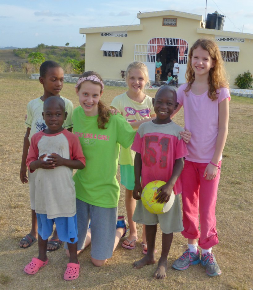 Lane, Elise and Grace made some new friends easily!