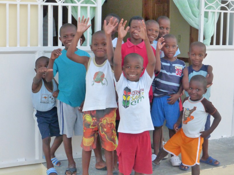 The boys from one of the newest houses were pretty excited to see us!