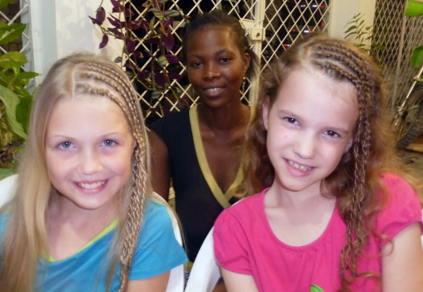 Another hit for the girls was getting their hair braided!