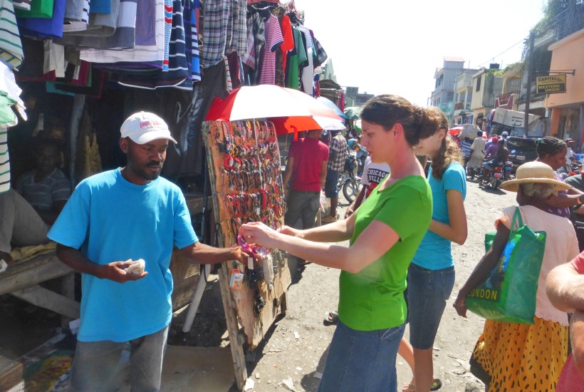 Checking out some local vendors near the open-air market downtown.