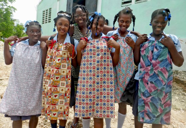 Group of high school girls with their new dresses! 