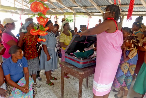 Adline did a great job distributing the clothes!