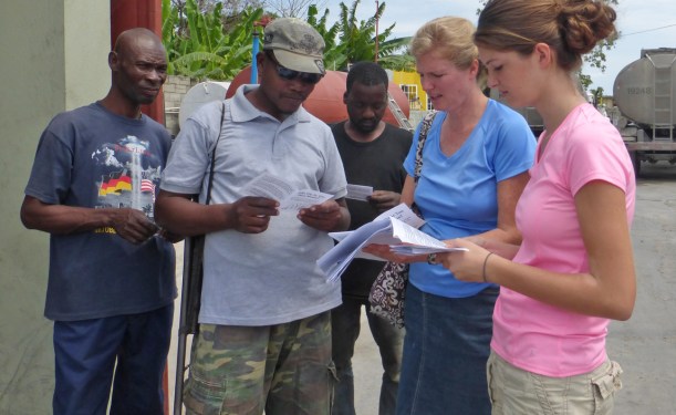 Sharing God's Word in tract form followed by direct conversation!