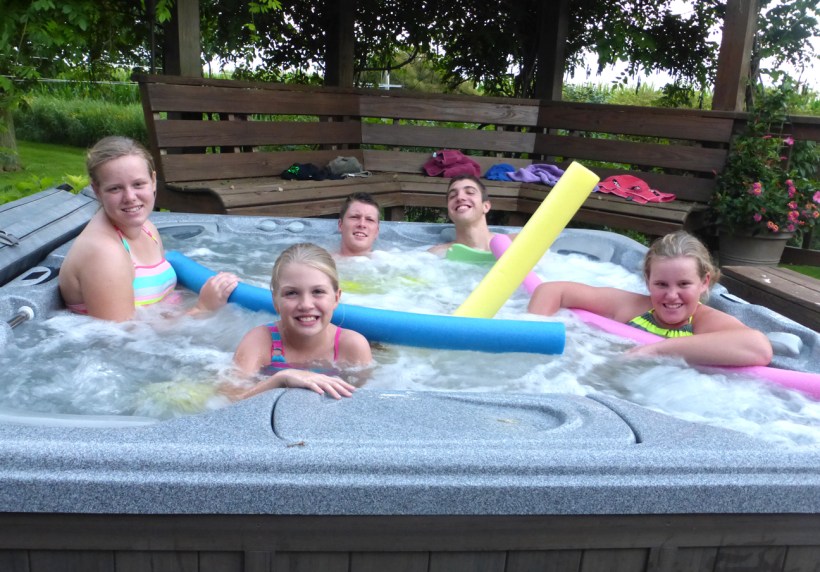 Our kids enjoying time with the Yordy's during the baptism weekend. 