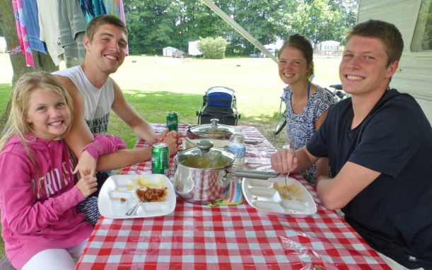 Our camping meals together. Cherished memories for sure! 