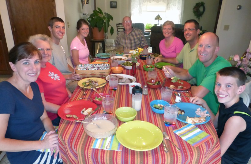 The farewell meal the Hartzlers and Gucker families prepared for us!