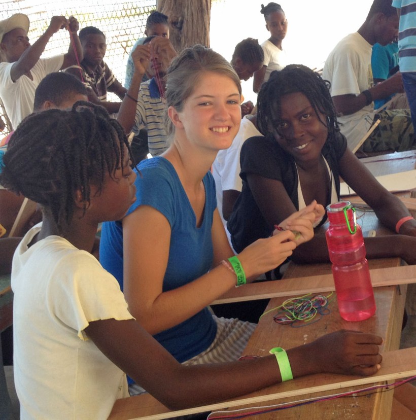 Working on bracelets together!