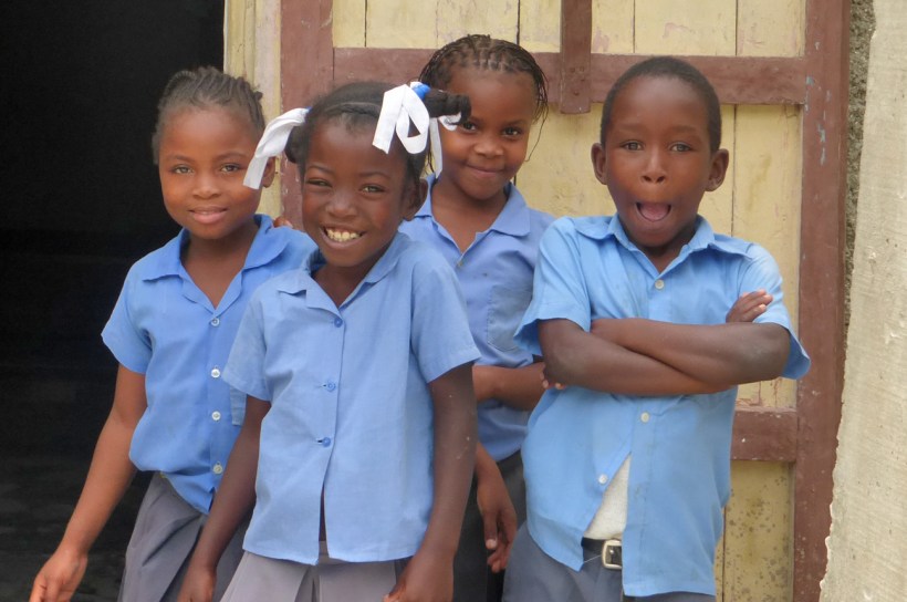 Typical Haitian school children!