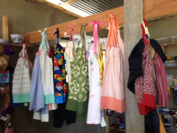 A section of the store had a nice selection of pillowcase dresses!