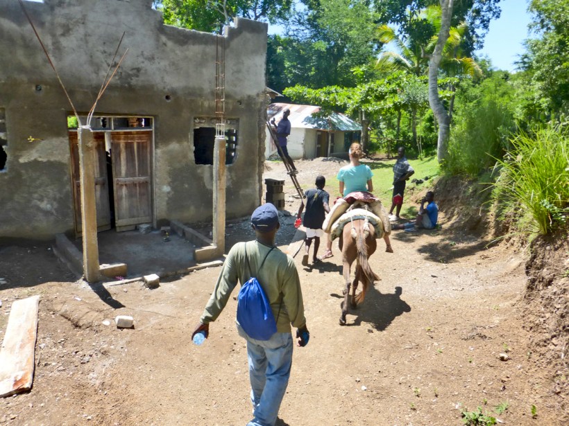 Finally arriving at the school!