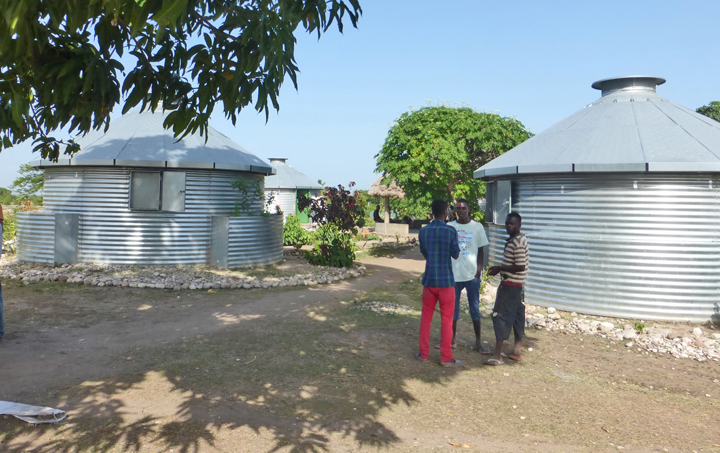 These homes are easy to ship and assemble, the heat escapes out of the roof.