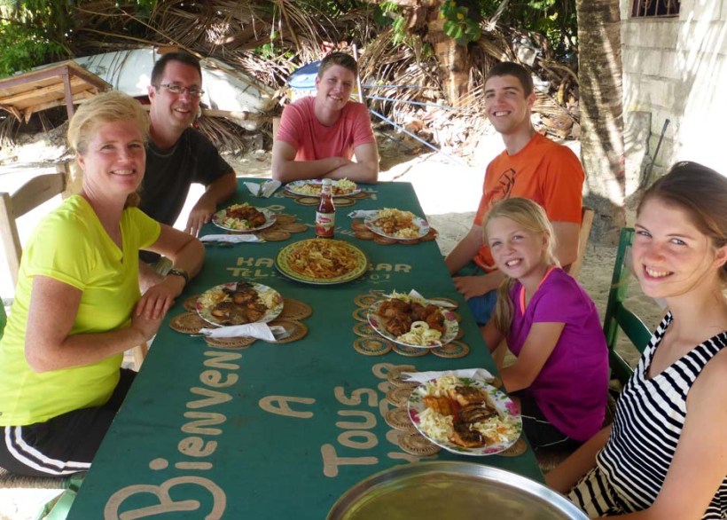 It is always fun to be served on the beach!