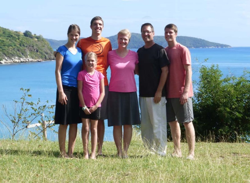 A family photo that we arranged without a tripod!