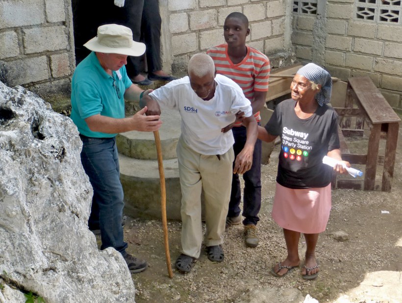 Serving the elderly after the students were done!