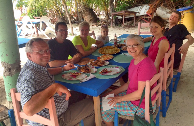 This meal was on the beach!