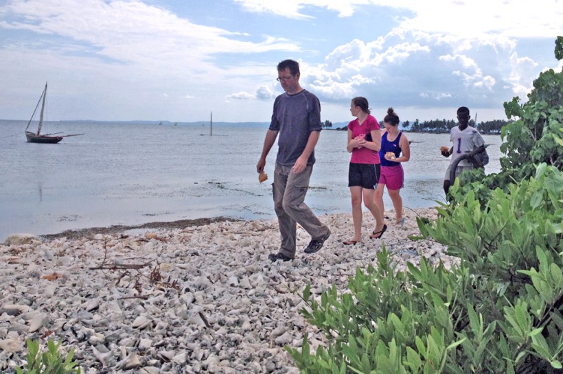 Discovering a new beach area that is entirely conch shells!