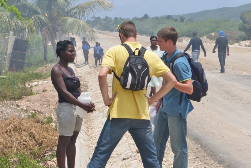 Evan and Grant reaching out with the gospel to persuade her in a repentance towards God and a faith in Jesus Christ.