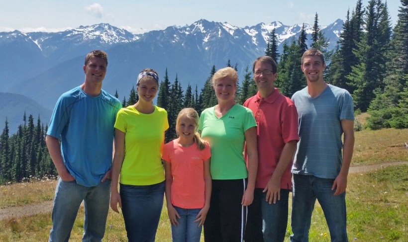 Enjoying the beauty of the Olympic Mountains in Washington.