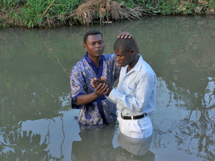 From David's Facebook page, here is a photo of his baptism in 2010!