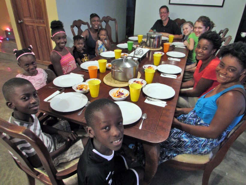 Our first Christmas dinner for our workers and their children!