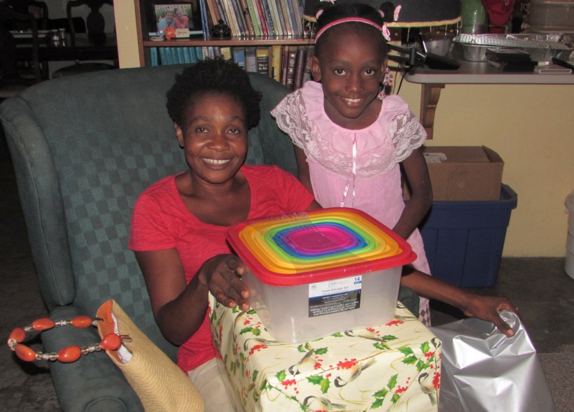 Madam Mavia was very surprised to get her gifts!