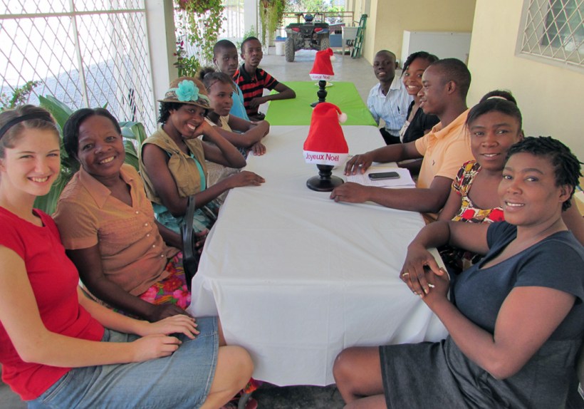 A holiday party for the weekly group that attends a Bible study one day and shares the gospel another!